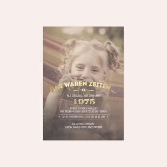 Zur Einladung 'Alte Zeiten 50'