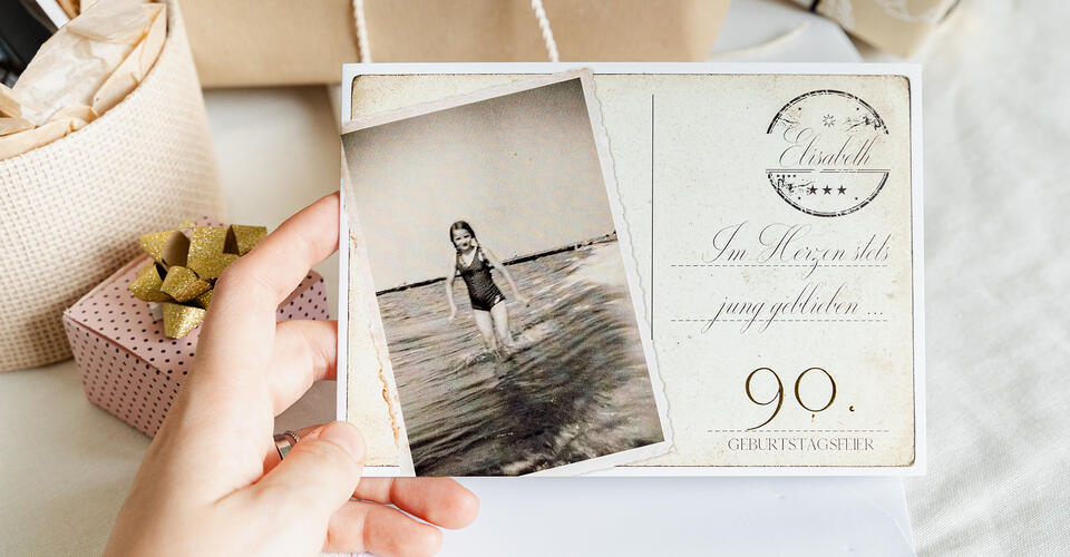 Jetzt Einladungskarten zum 90. Geburtstag online personalisieren