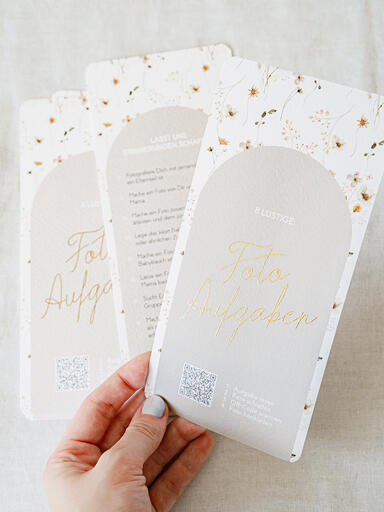 Foto-Tischspiel im 'Blumensinfonie'-Design