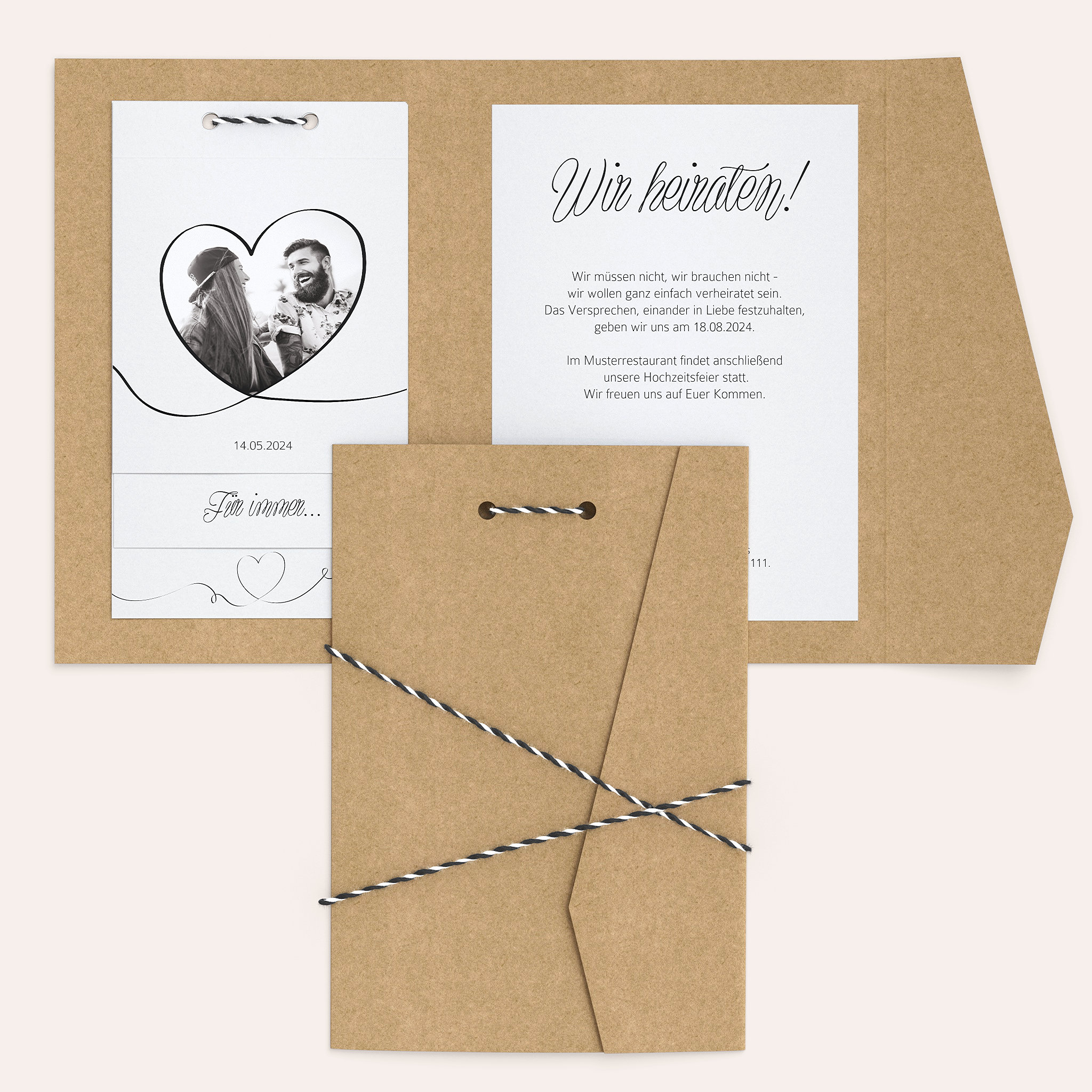 Hochzeitseinladung - Leichtigkeit