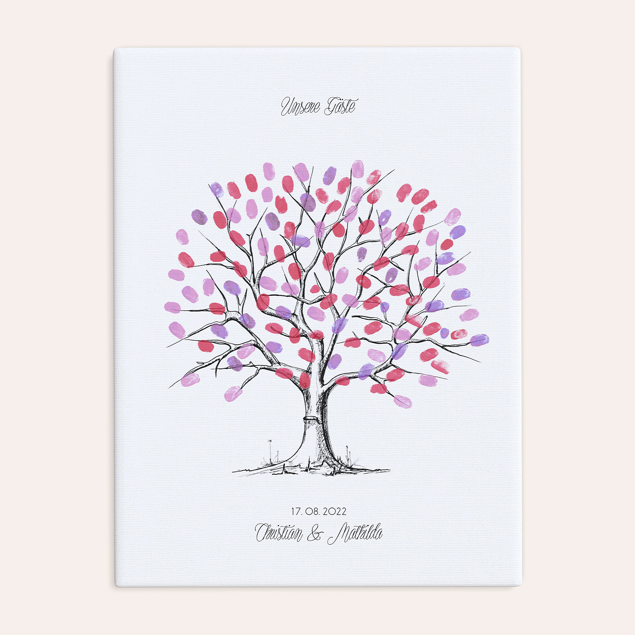 Fingerabdruckposter - Fingerabdruck Baum Holz