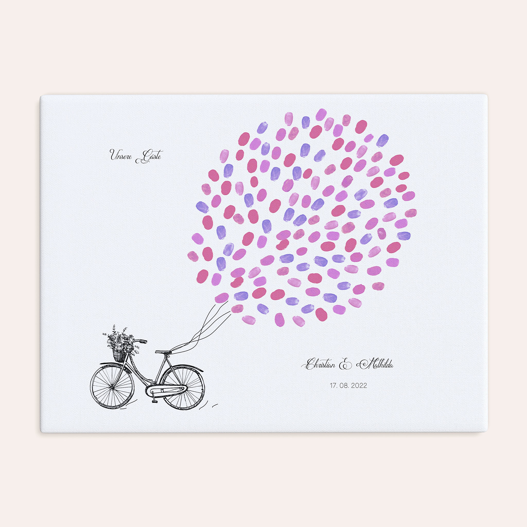 Fingerabdruckposter - Bicycle