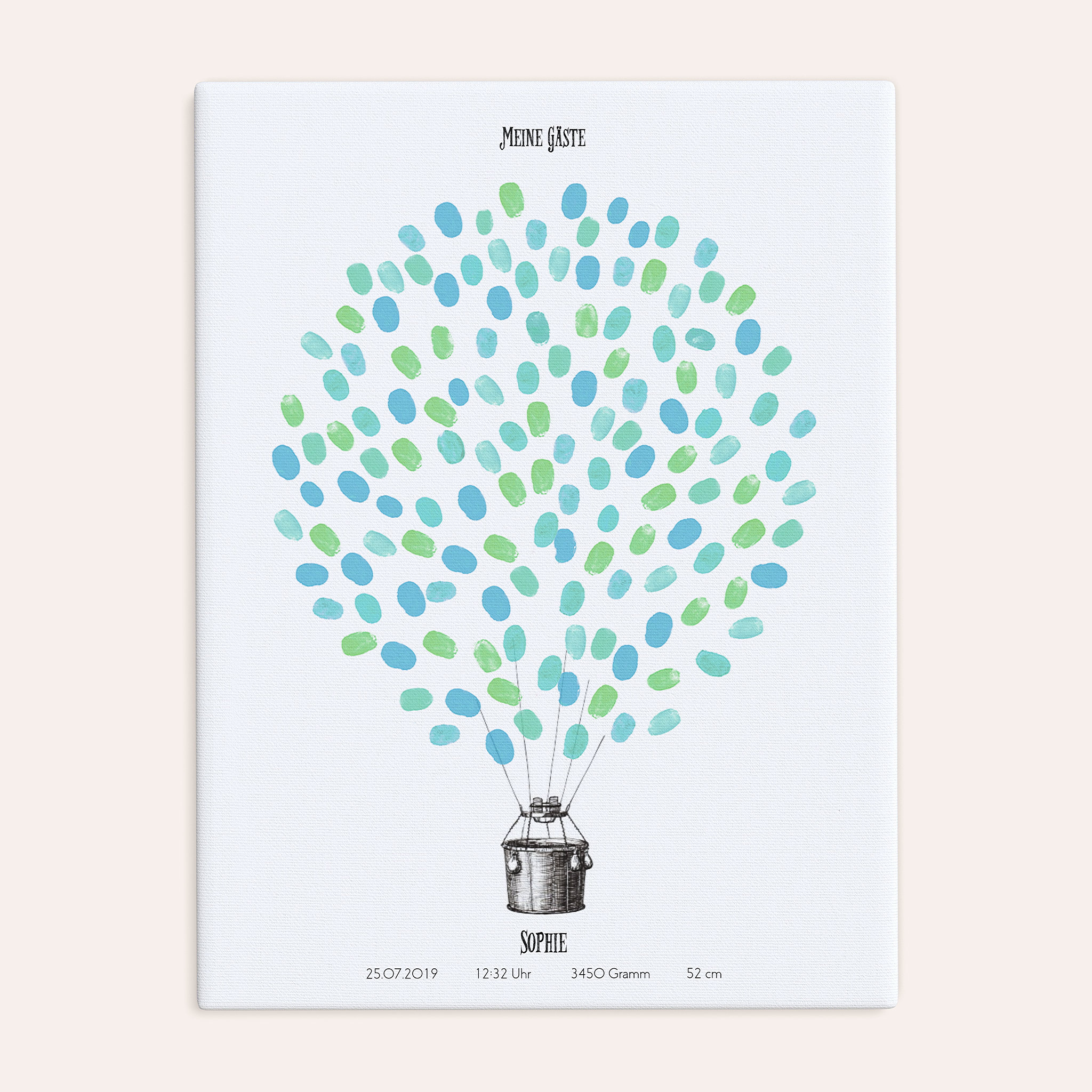 Fingerabdruckposter - Ballonkorb