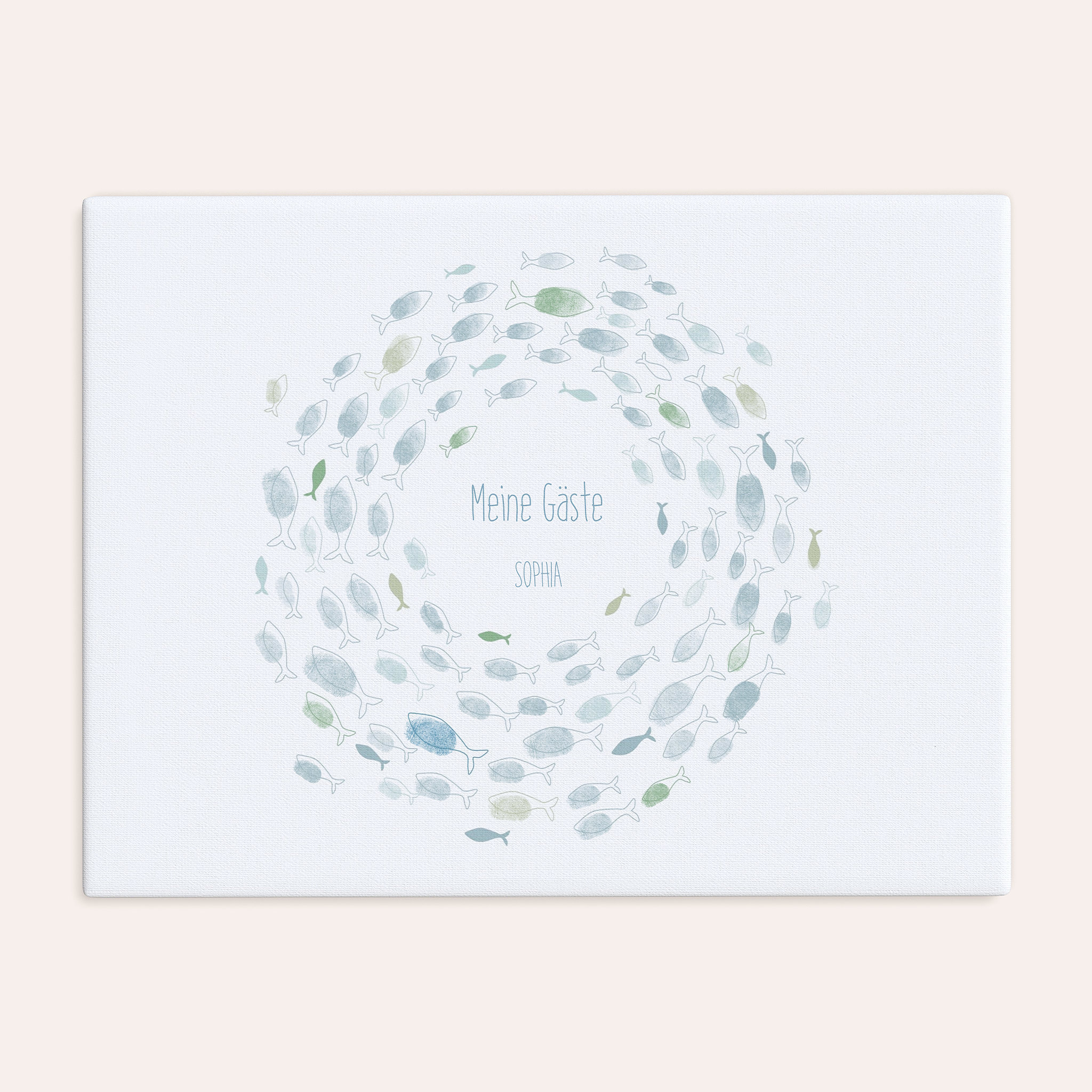 Fingerabdruckposter - Blaue Harmonie