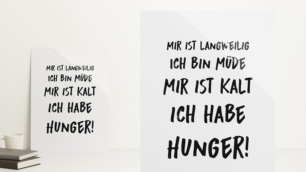 Wandbilder - Hunger!
