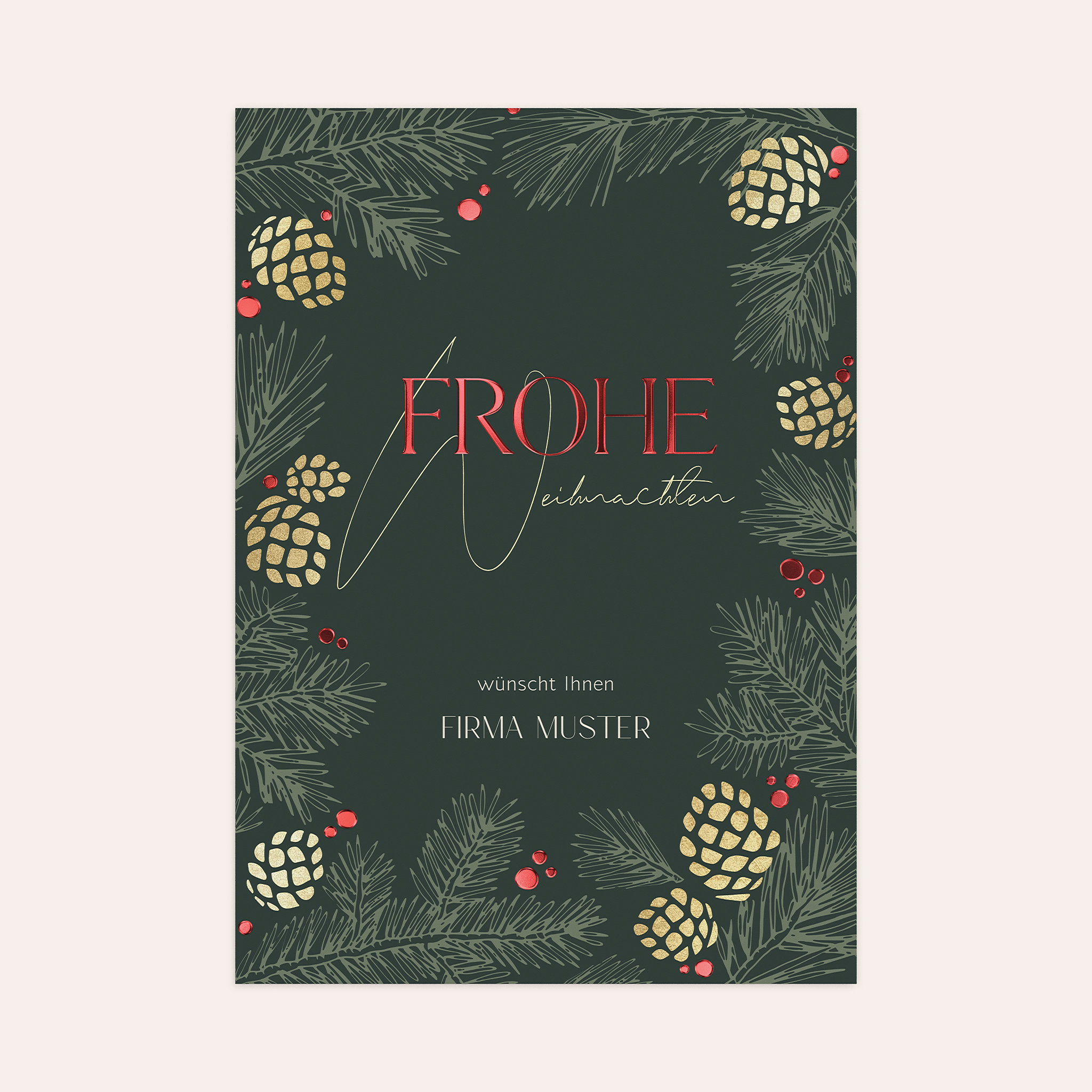 Weihnachtskarten Geschäftlich - Weihnachtliche Kiefernzapfen