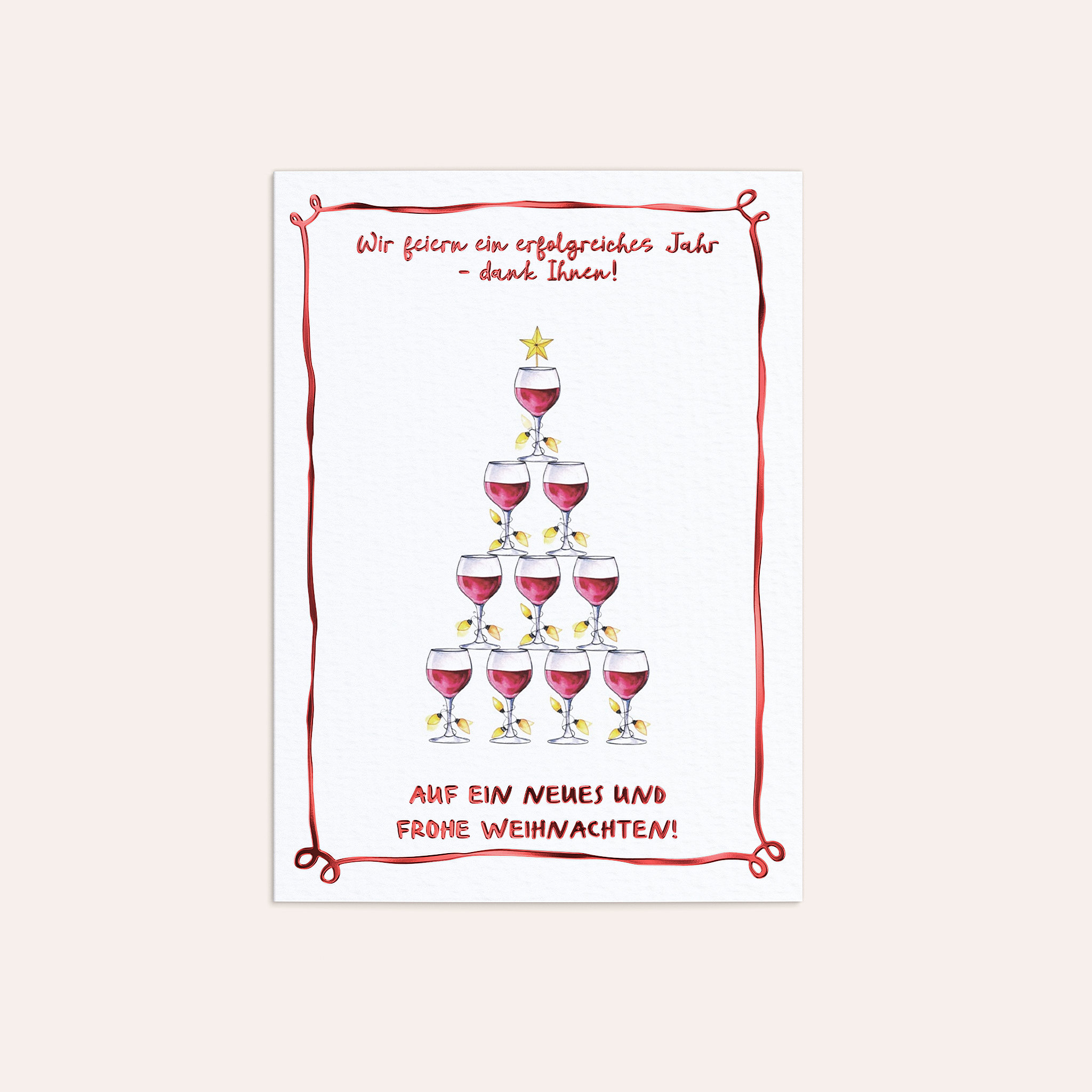 Weihnachtskarten Geschäftlich - Cheers zum Fest