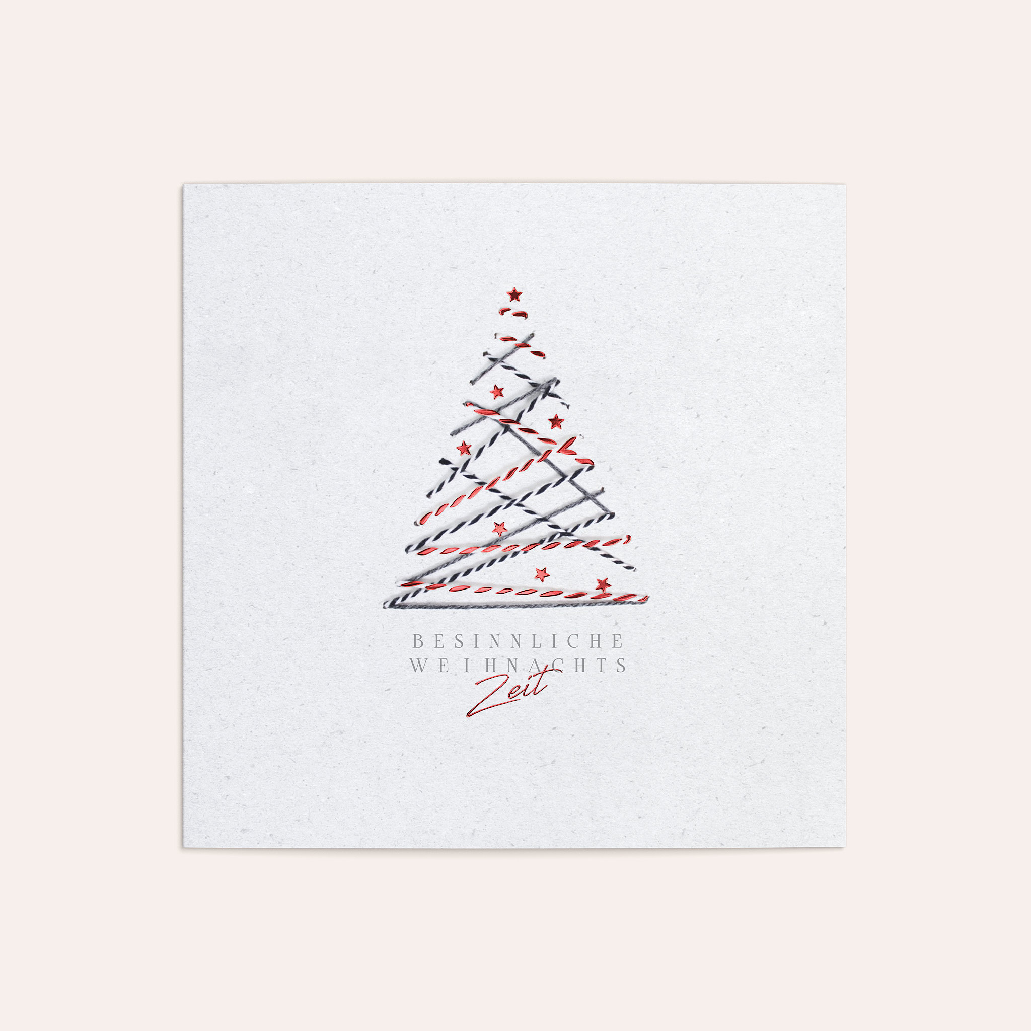 Weihnachtskarten Geschäftlich - Umgarnter Baum