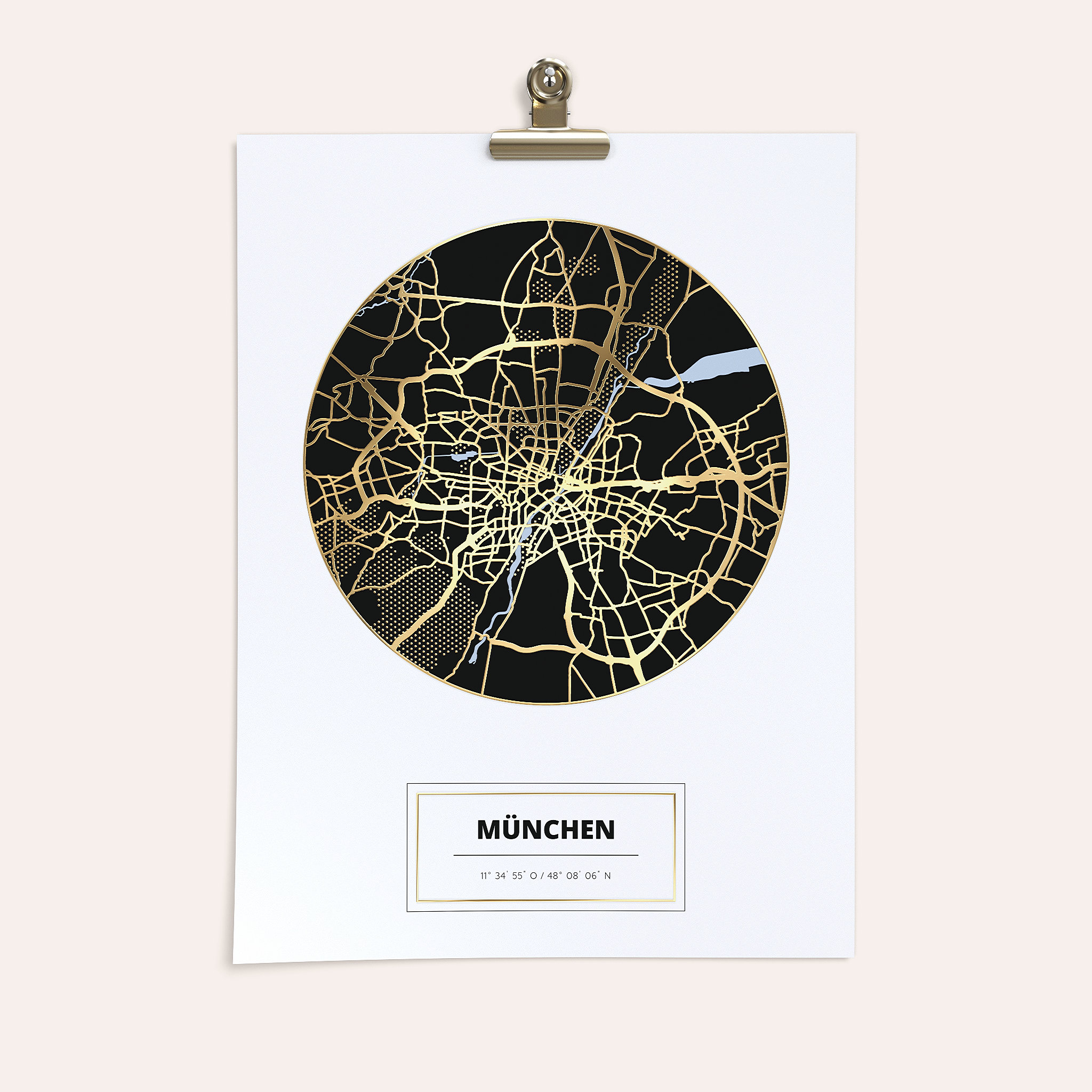 City Map Poster - Lieblingsstadt München