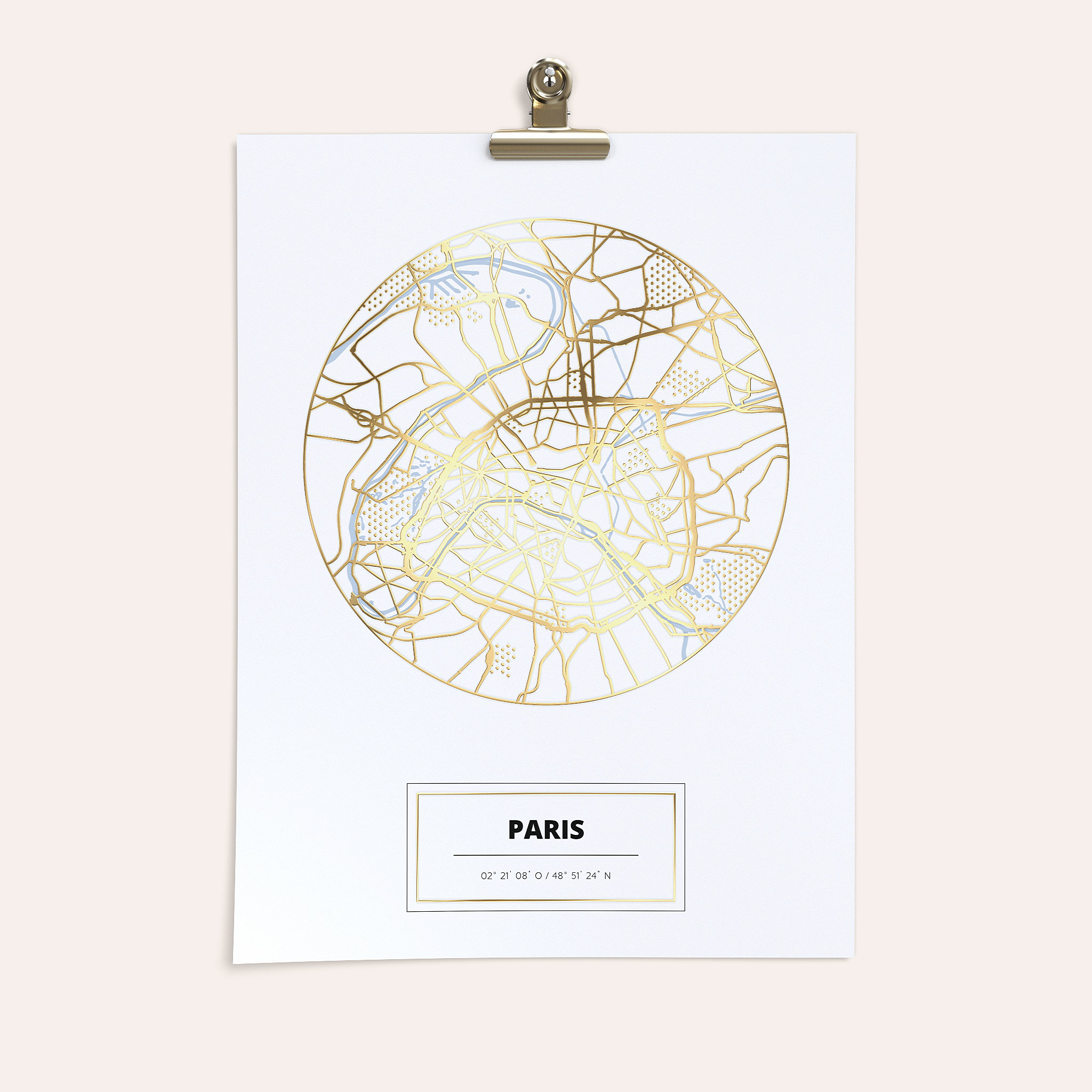 City Map Poster - Herzensstadt Paris