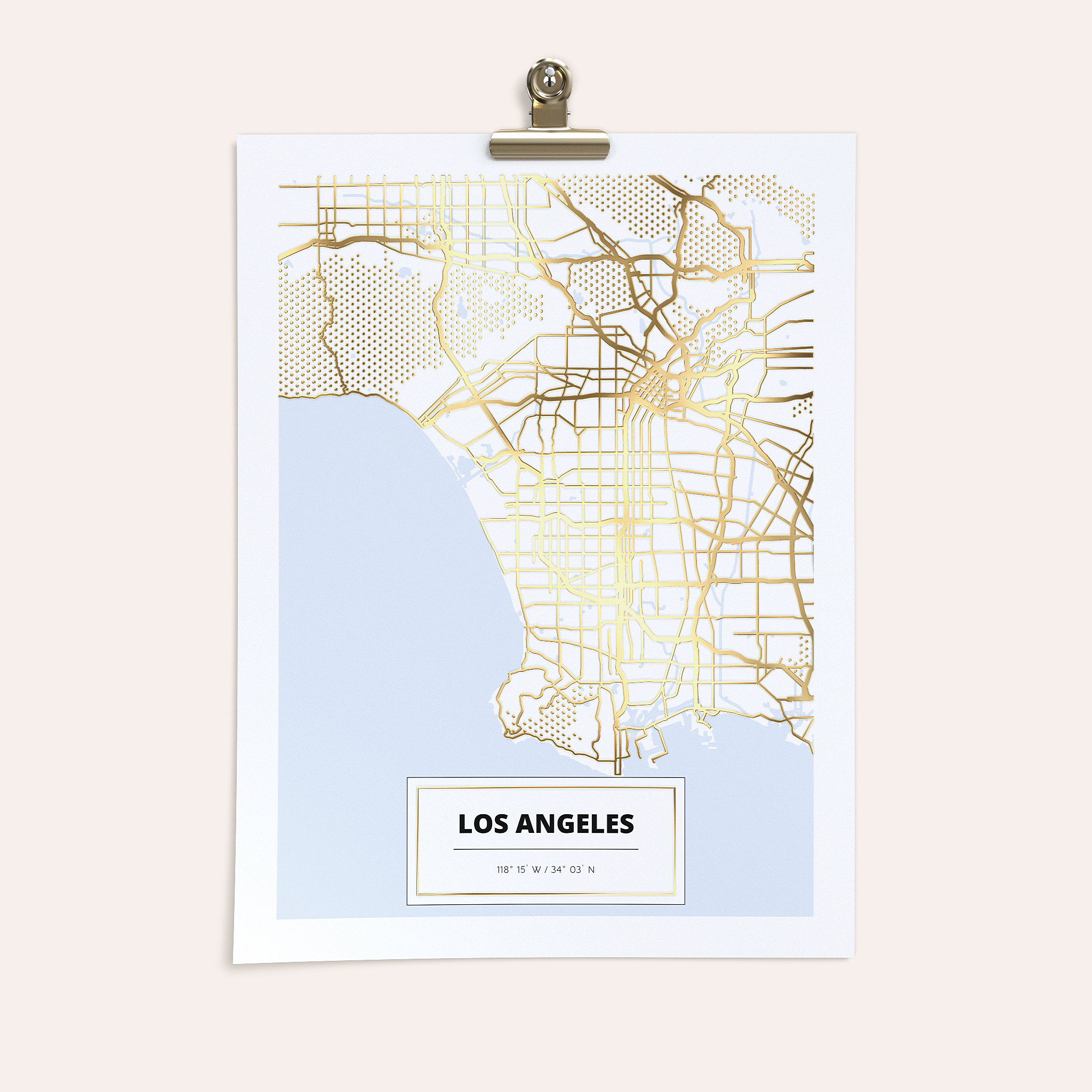City Map Poster - Sehnsuchtsort Los Angeles