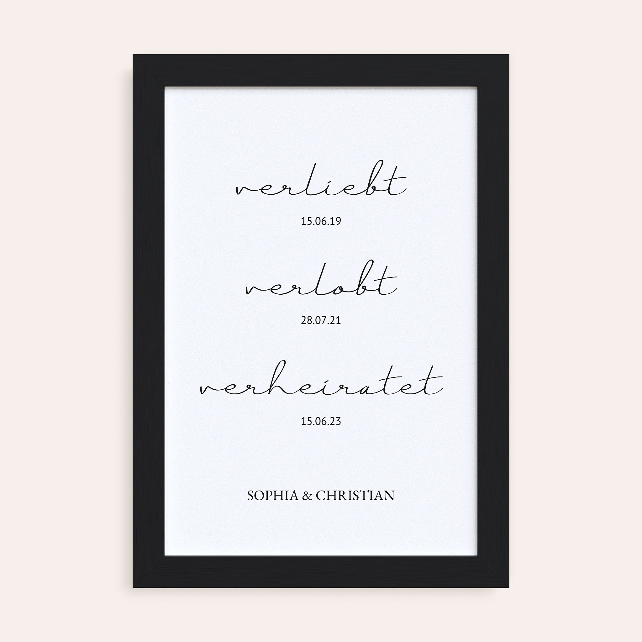 Geschenke zur Hochzeit - Wandbild 