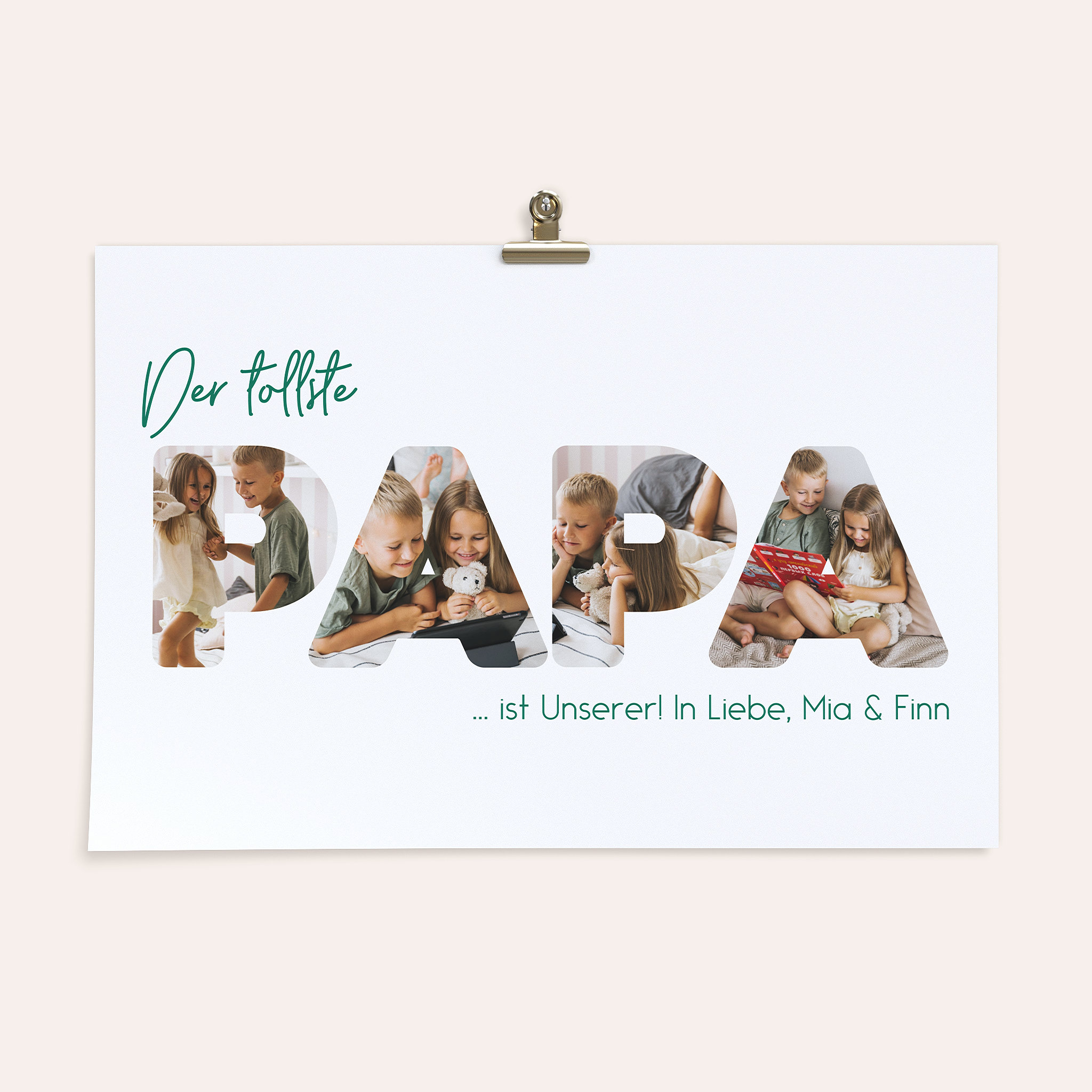 Geschenke zum Vatertag - Wandbild “Toll und einzigartig