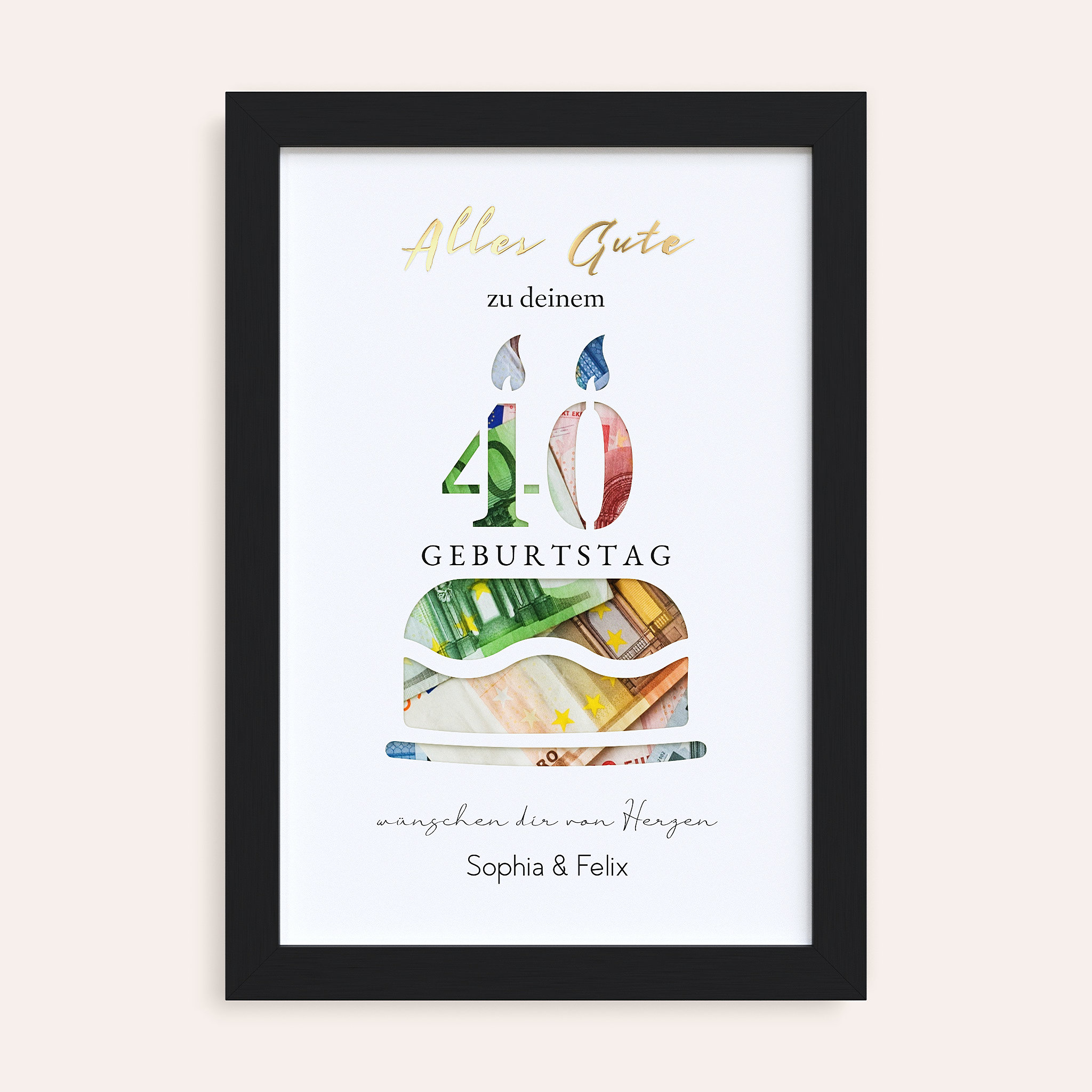 Geldgeschenke - Celebrate 40