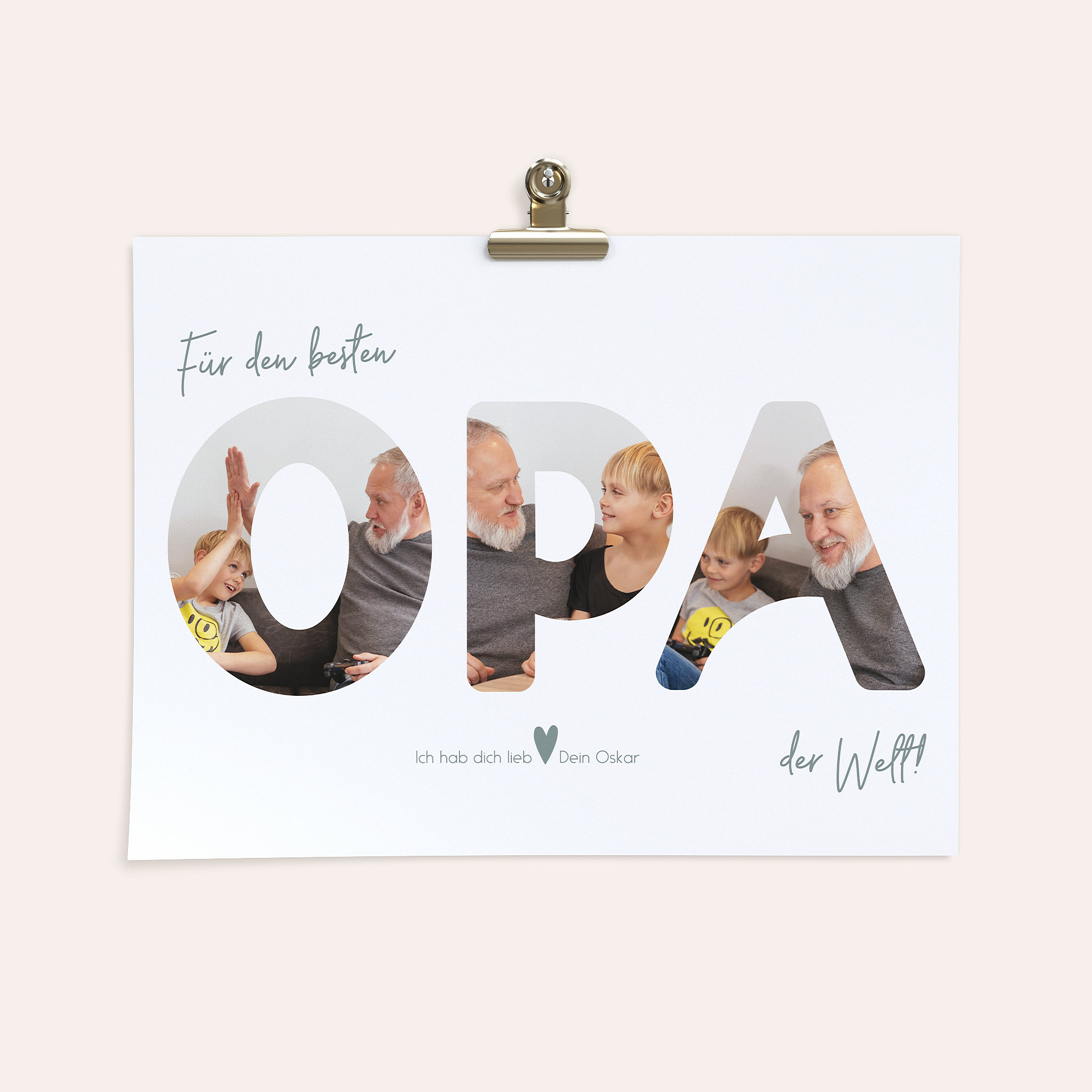 Geschenke für Opa - Wandbild “Lieblingsopa”