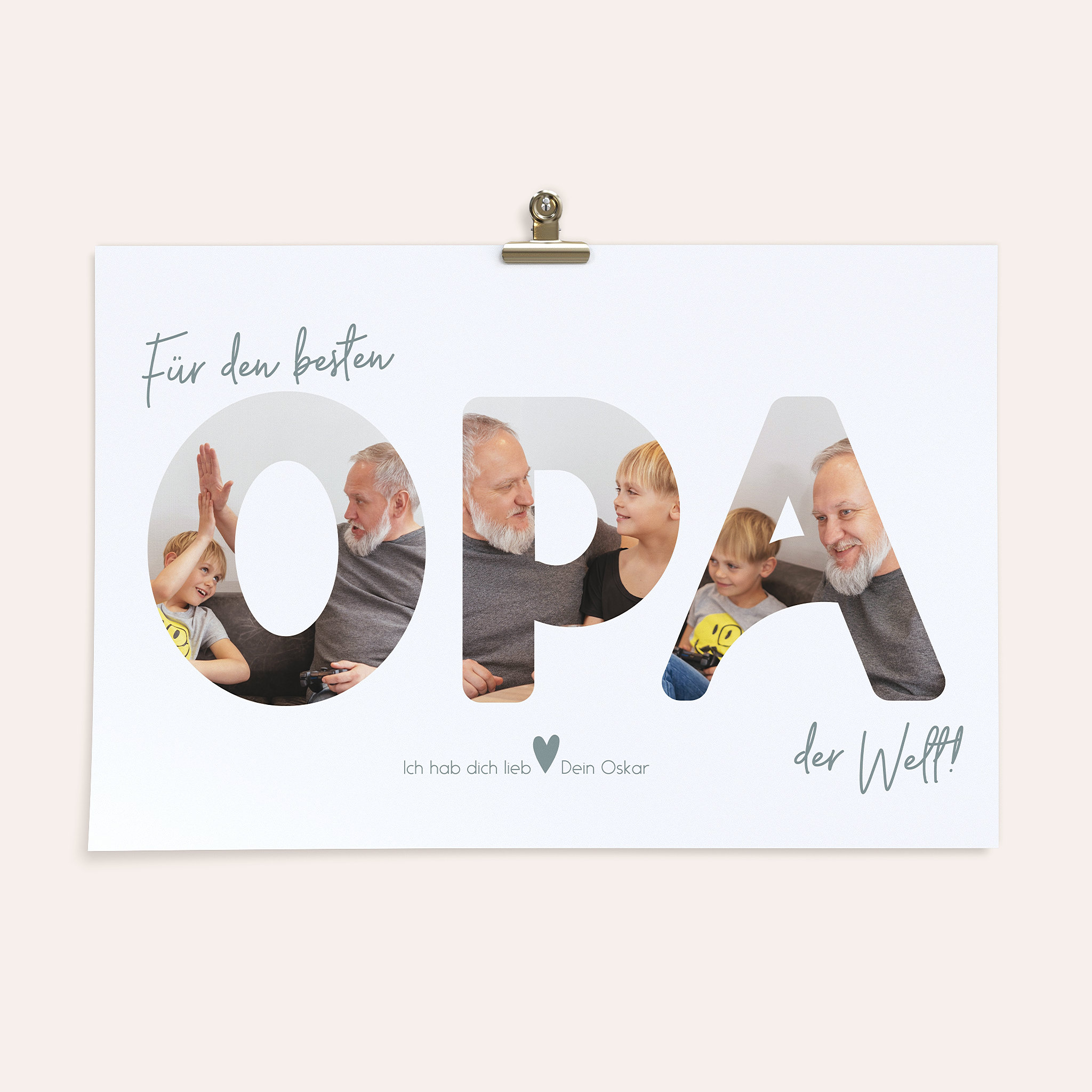 Geschenke für Opa - Wandbild “Lieblingsopa”