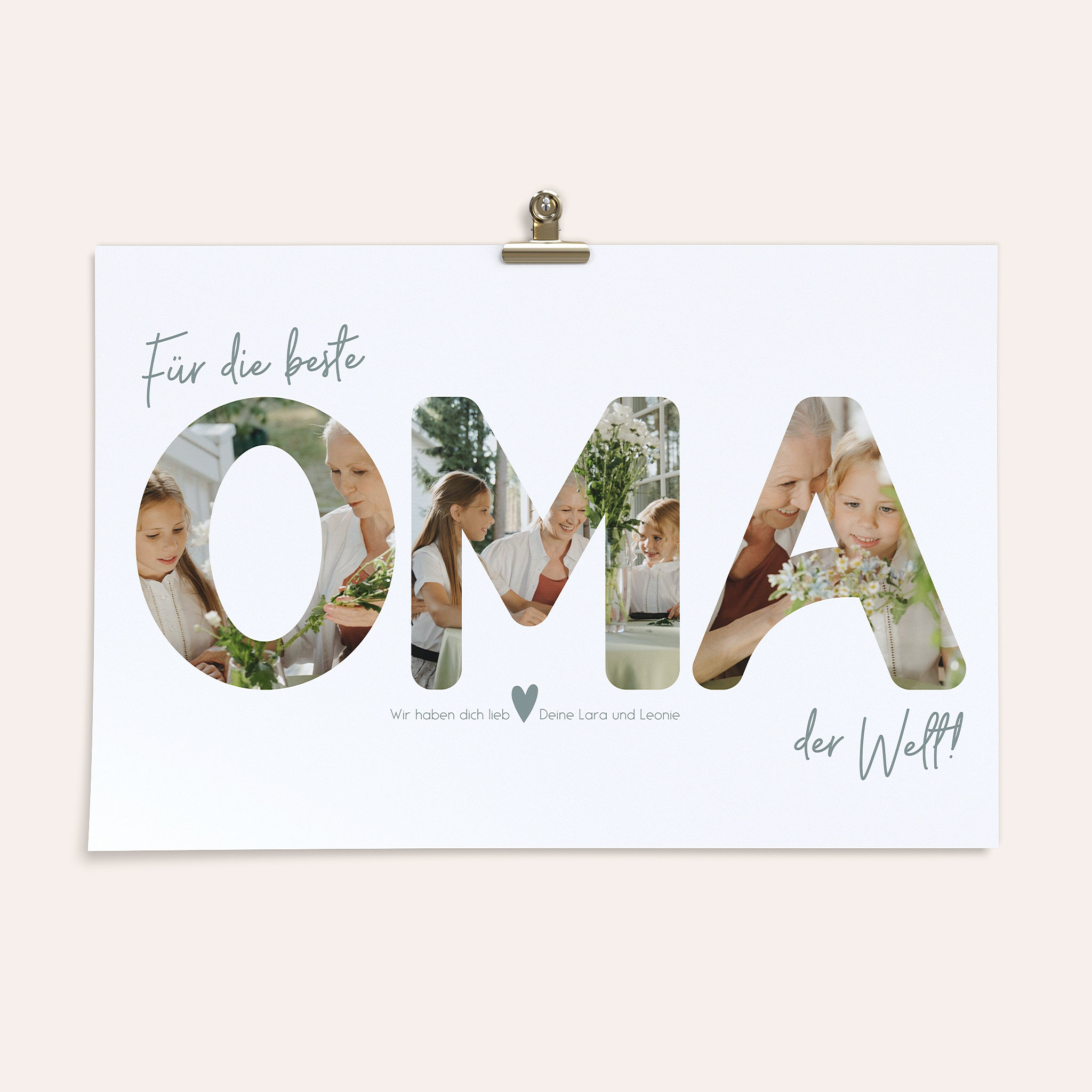 Geschenke zum 90 Geburtstag - Poster Collage - OMA