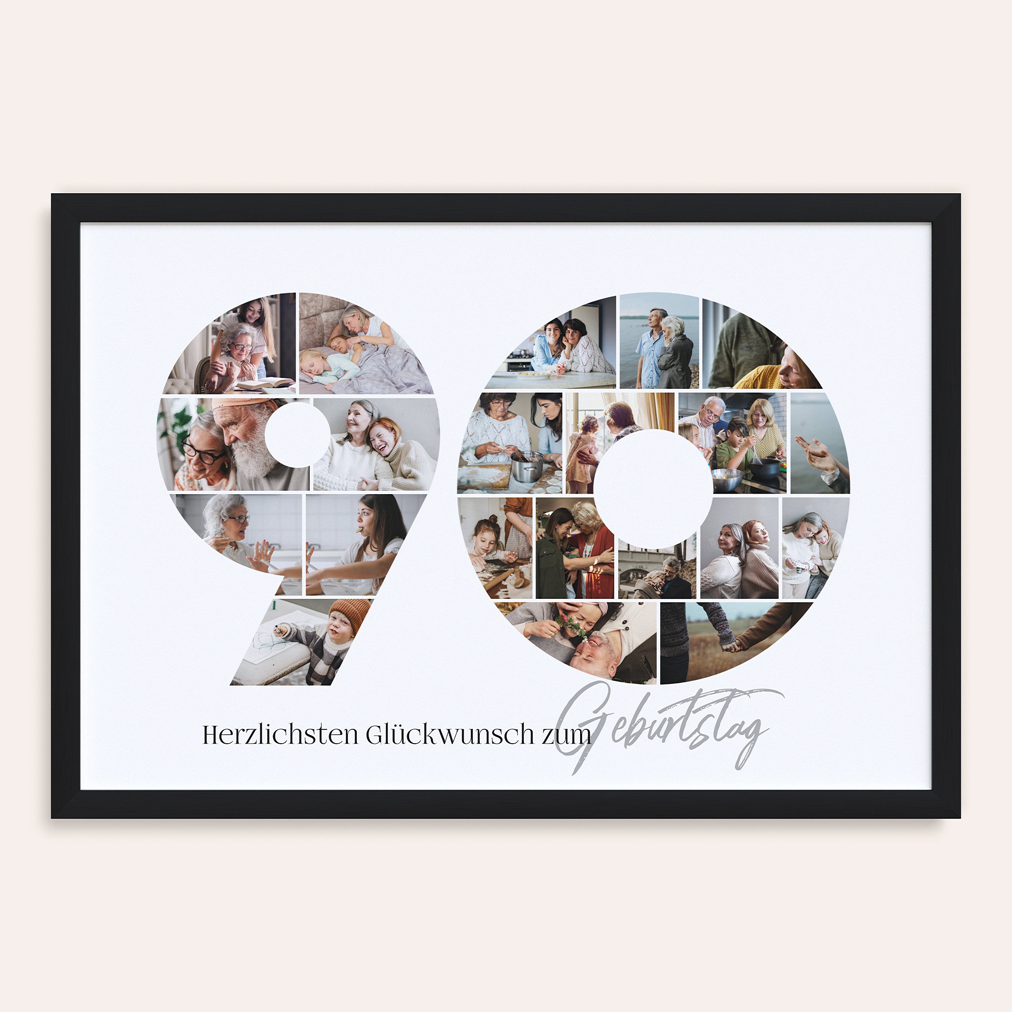 Geschenke zum 90 Geburtstag - Poster – Foto Collage 90