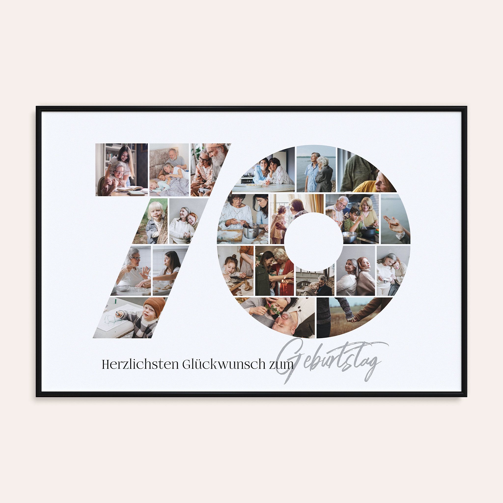 Geschenke zum 70 Geburtstag - Poster – Foto Collage 70