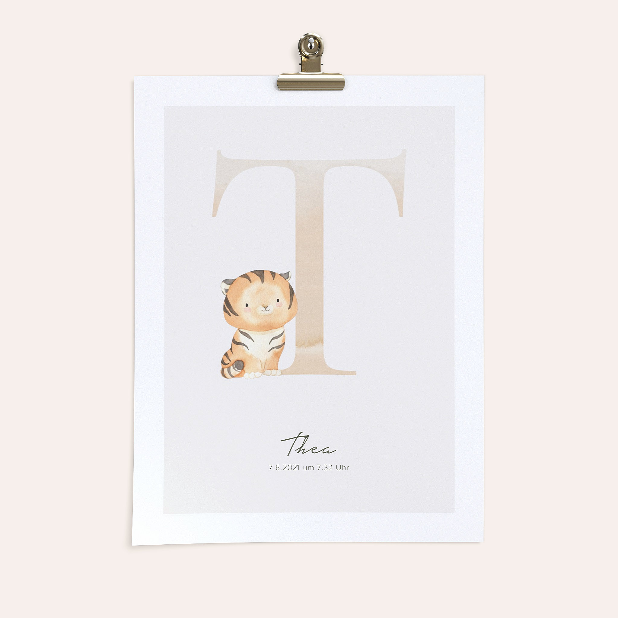 Wandbilder Babyzimmer - Tapsiges T