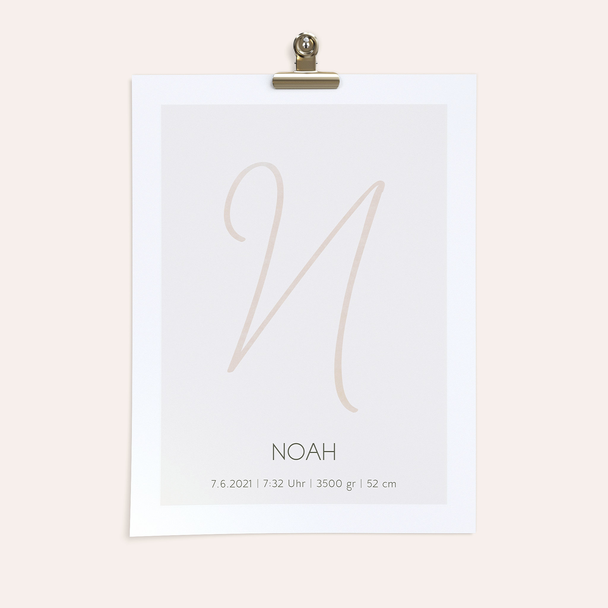 Wandbilder Babyzimmer - Babys Initialen