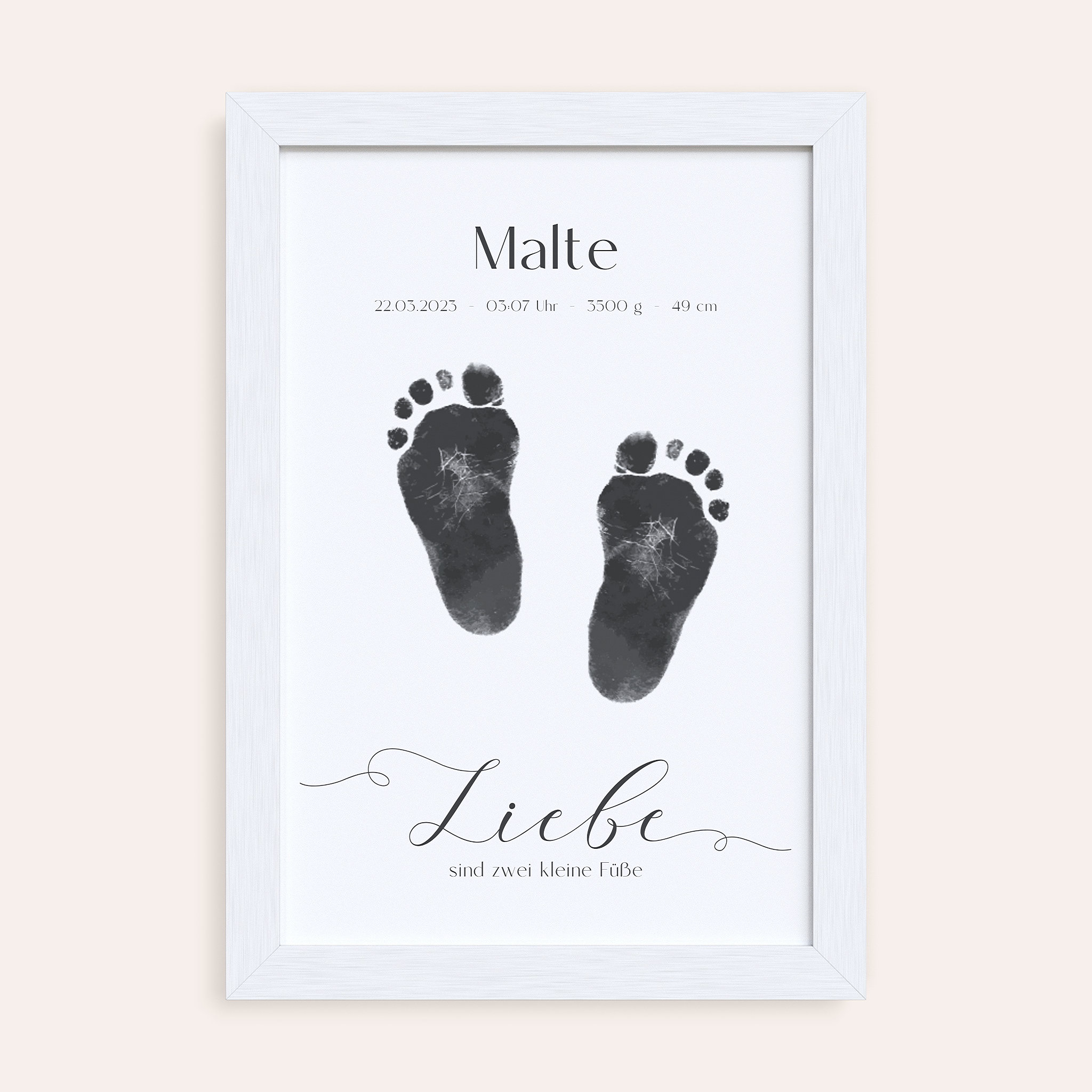 Wandbilder Babyzimmer - Fußabdruck-Poster 