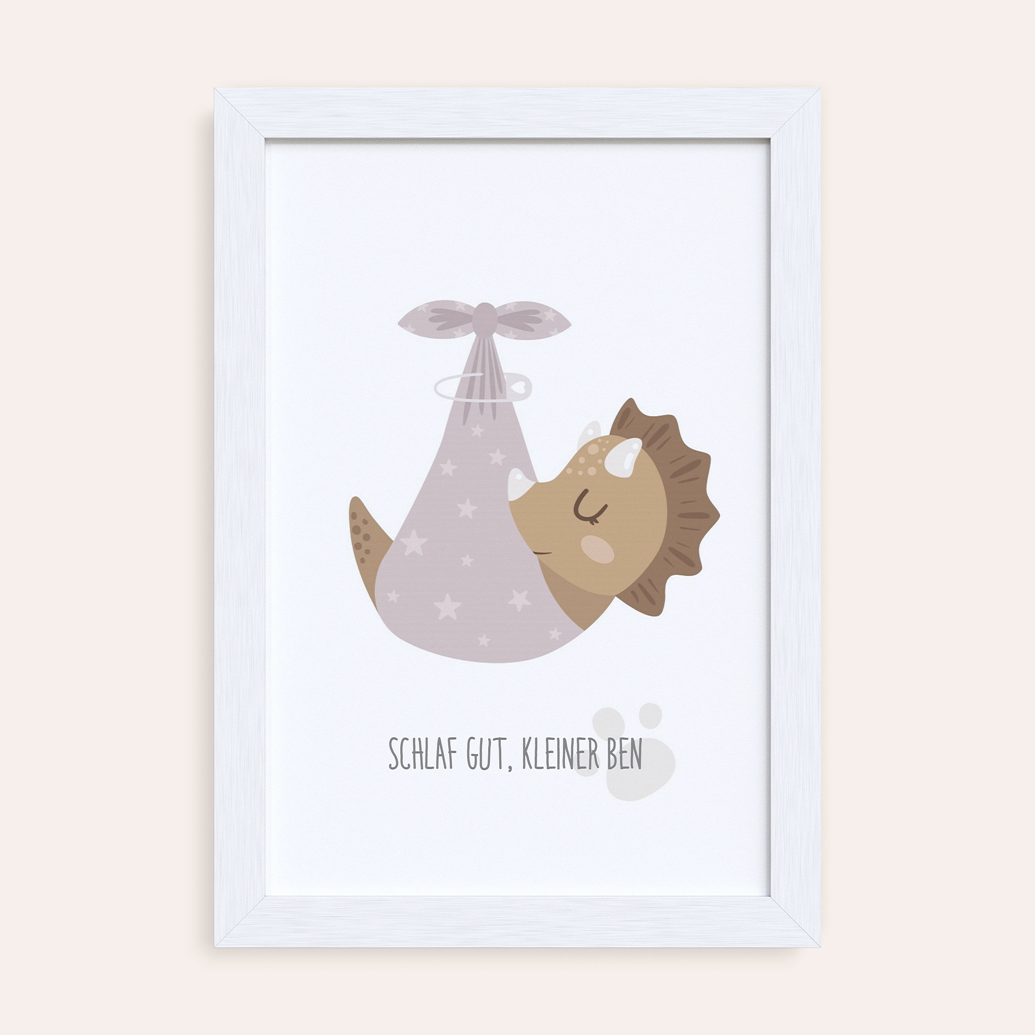 Wandbilder Babyzimmer - Dino im Schlafe