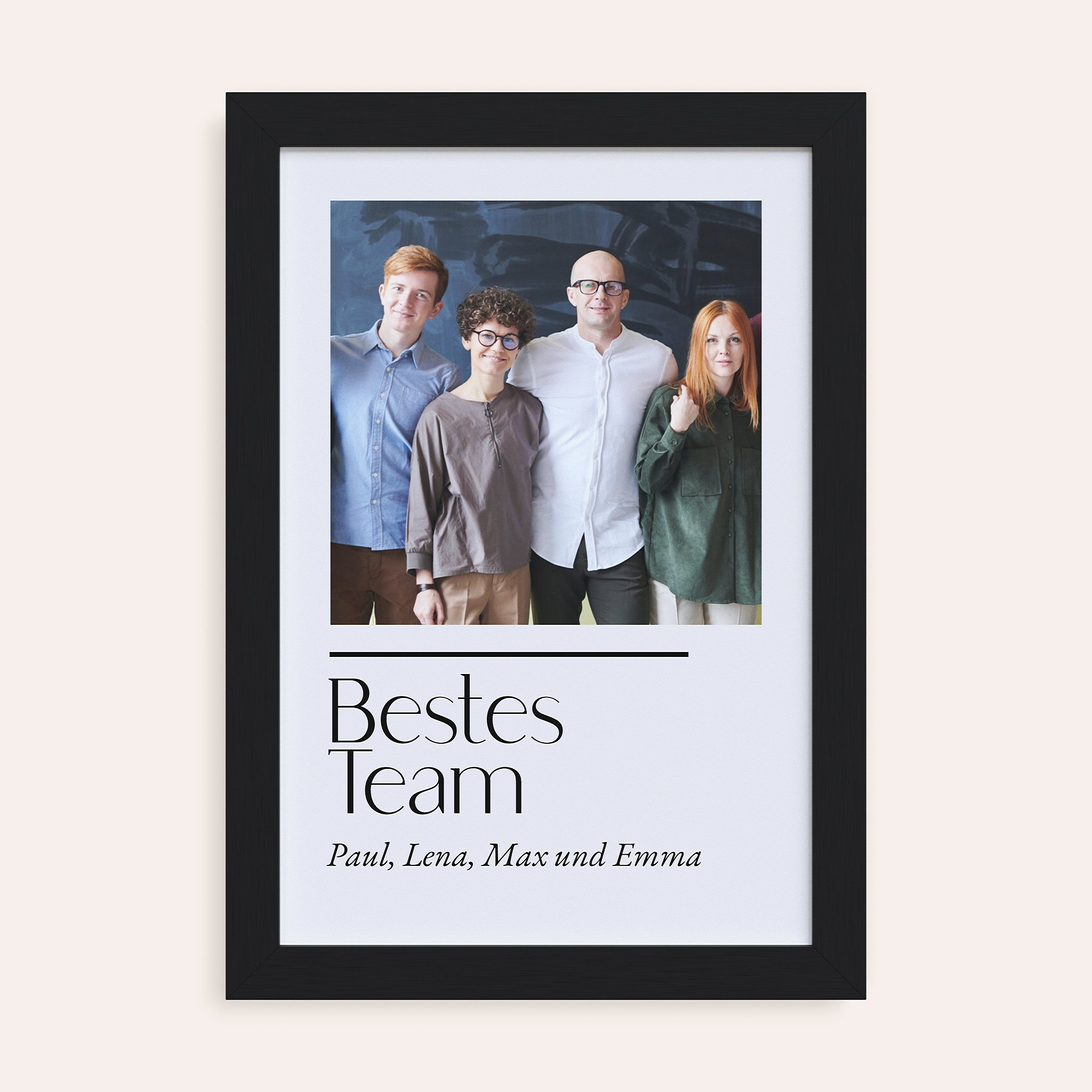 Wandbilder mit Foto - Das beste Team