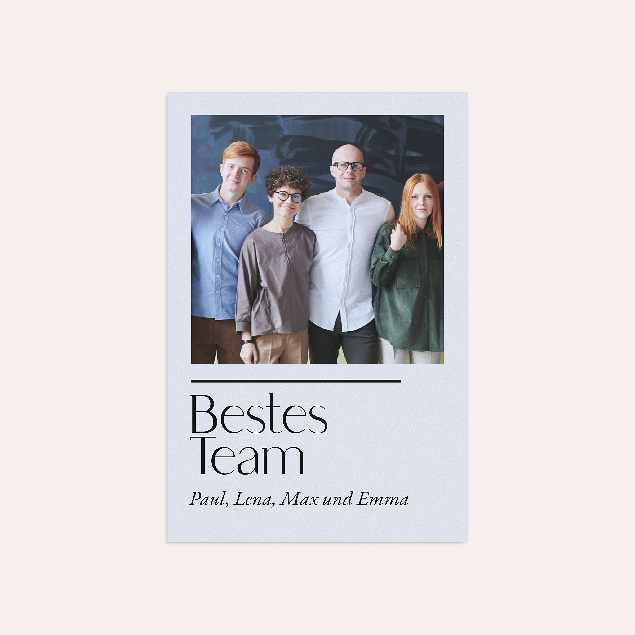 Wandbilder mit Foto - Das beste Team