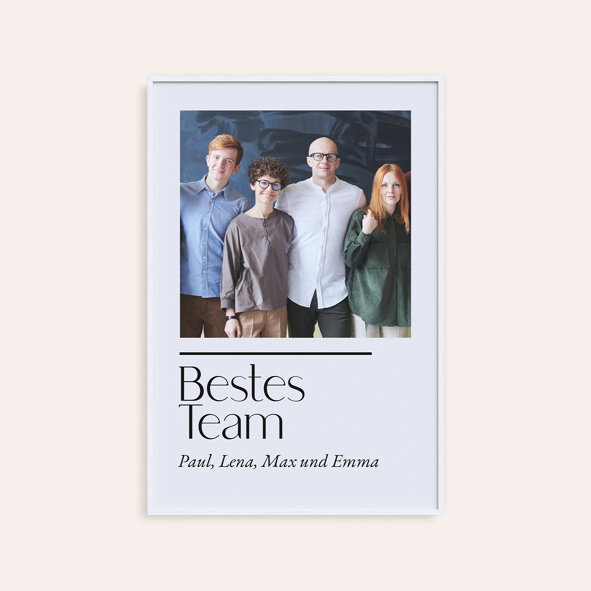 Wandbilder mit Foto - Das beste Team