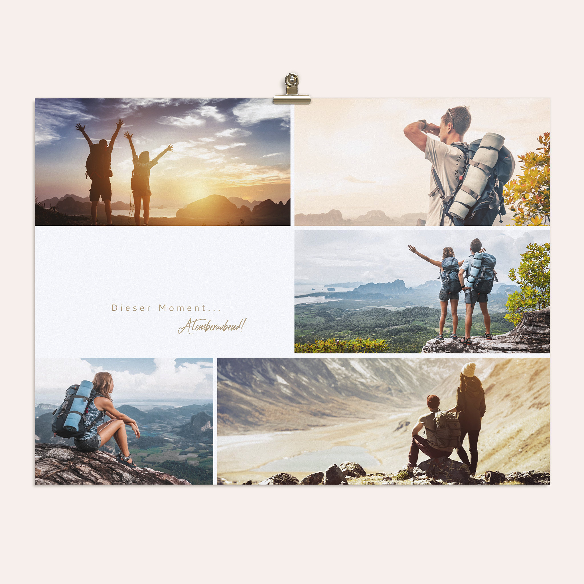Wandbilder mit Foto - Collage mit Text Horizontal
