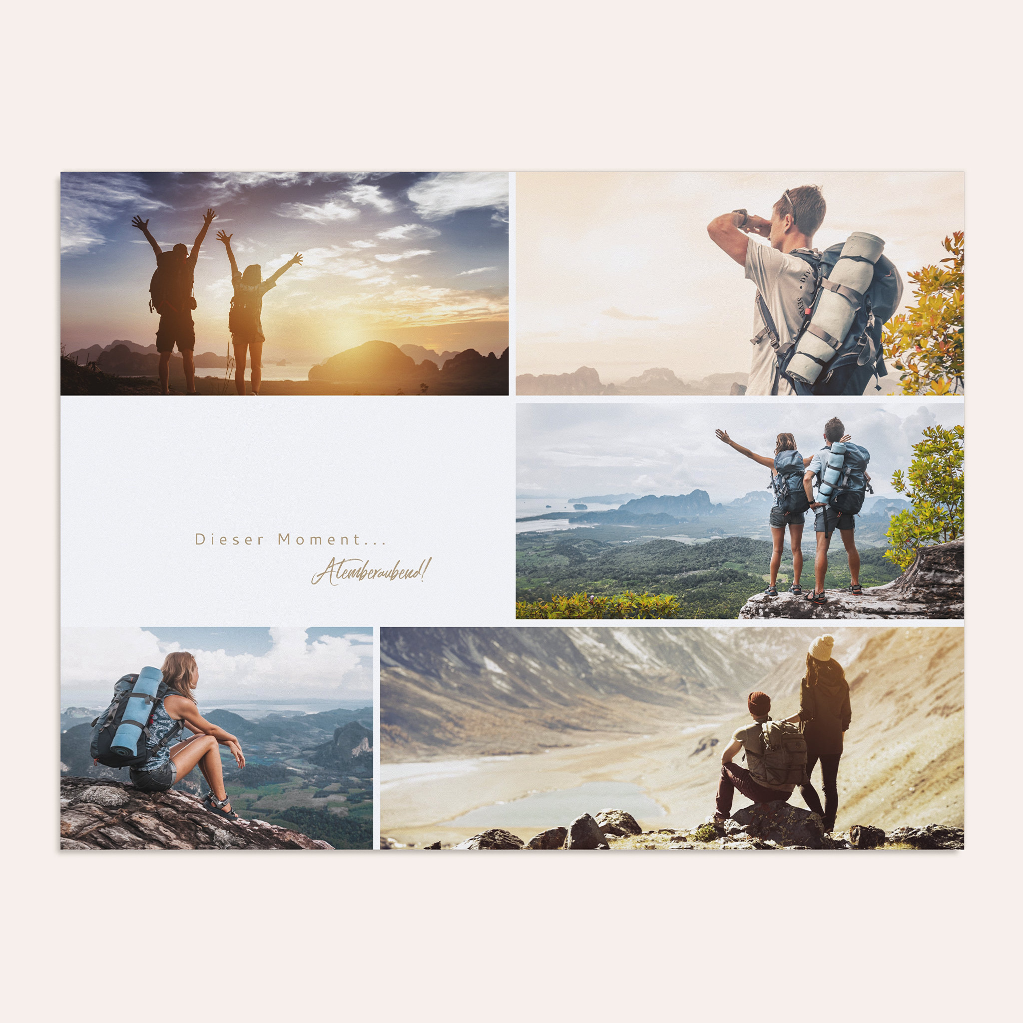 Wandbilder mit Foto - Collage mit Text Horizontal