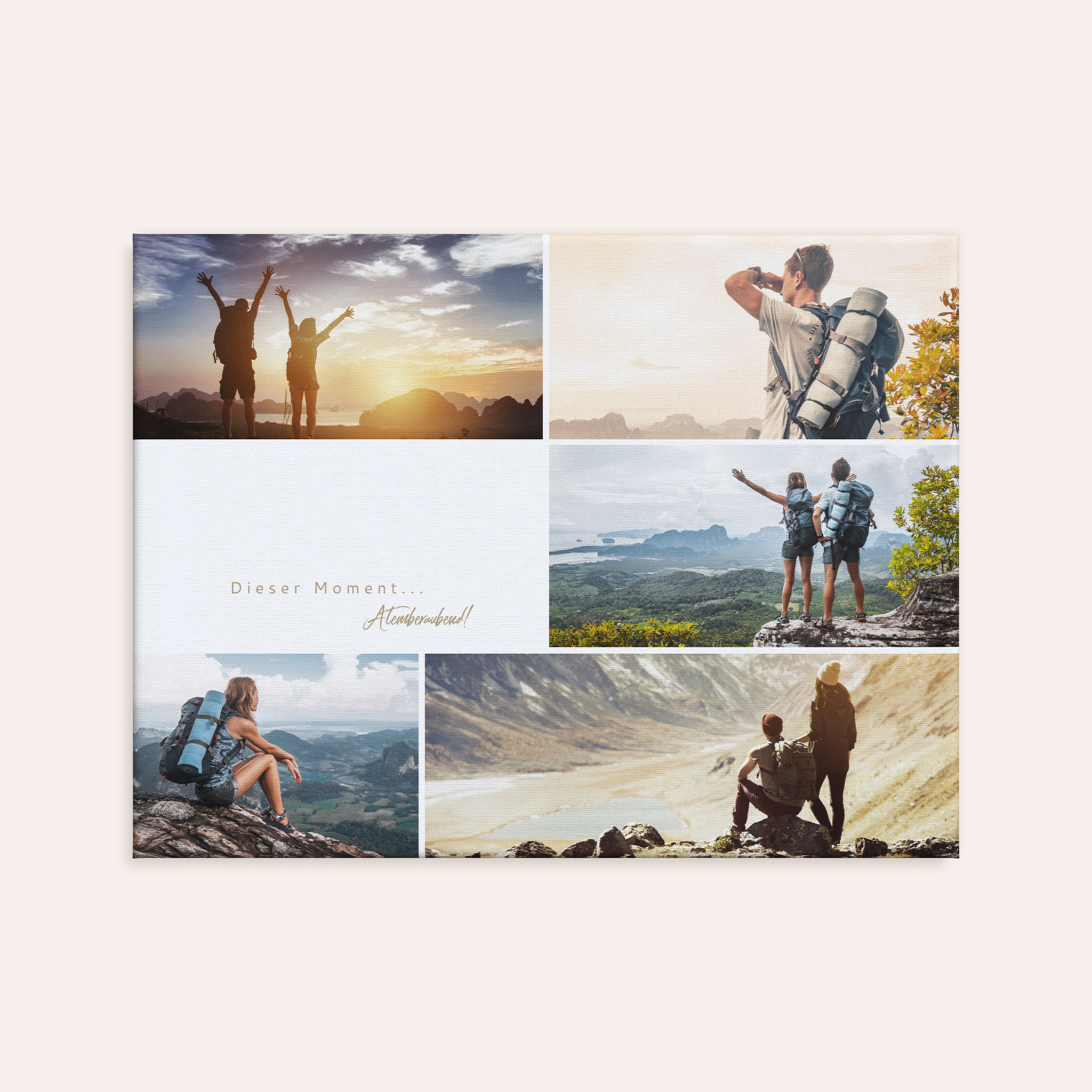 Wandbilder mit Foto - Collage mit Text Horizontal