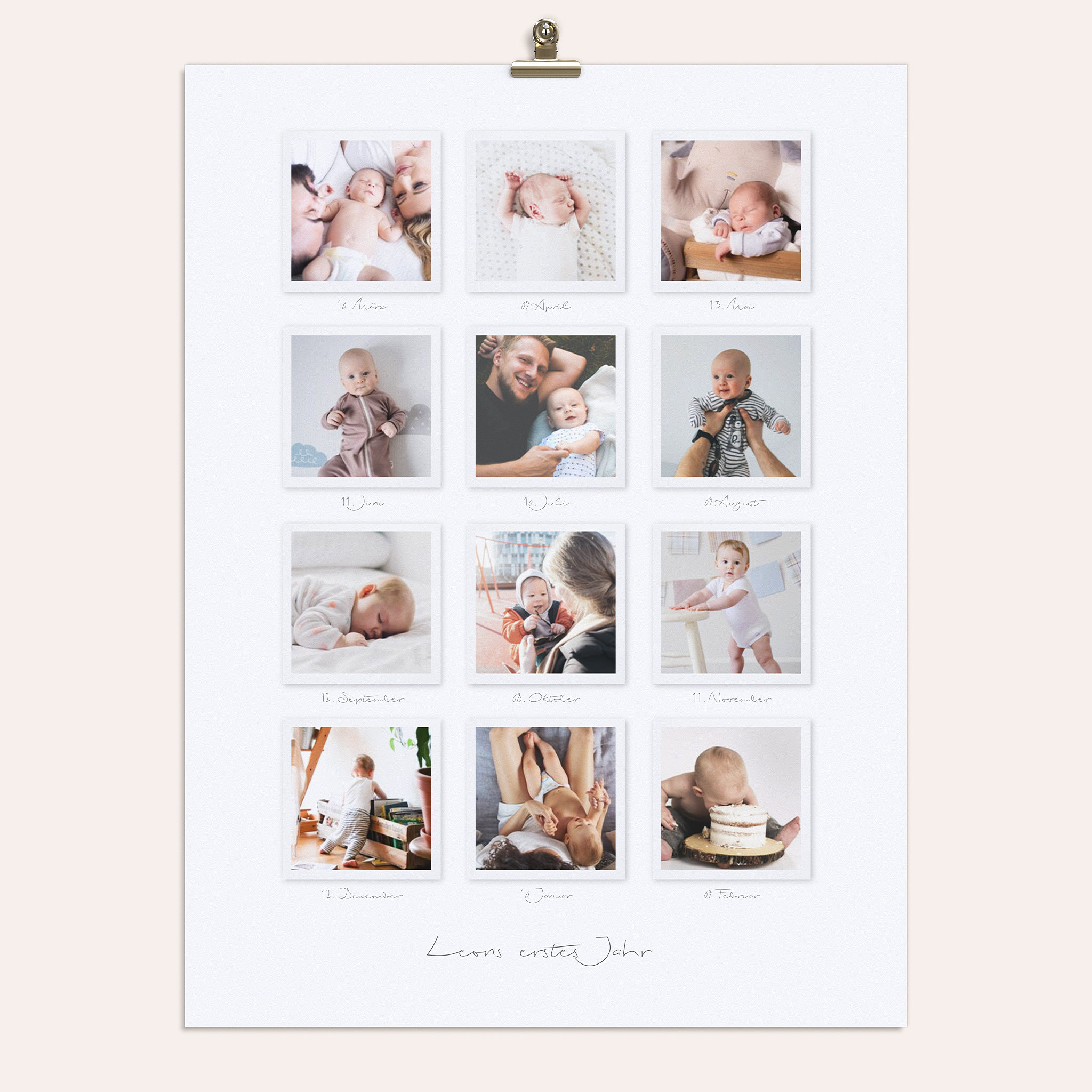 Wandbilder mit Foto - Fröhliche Babywelt