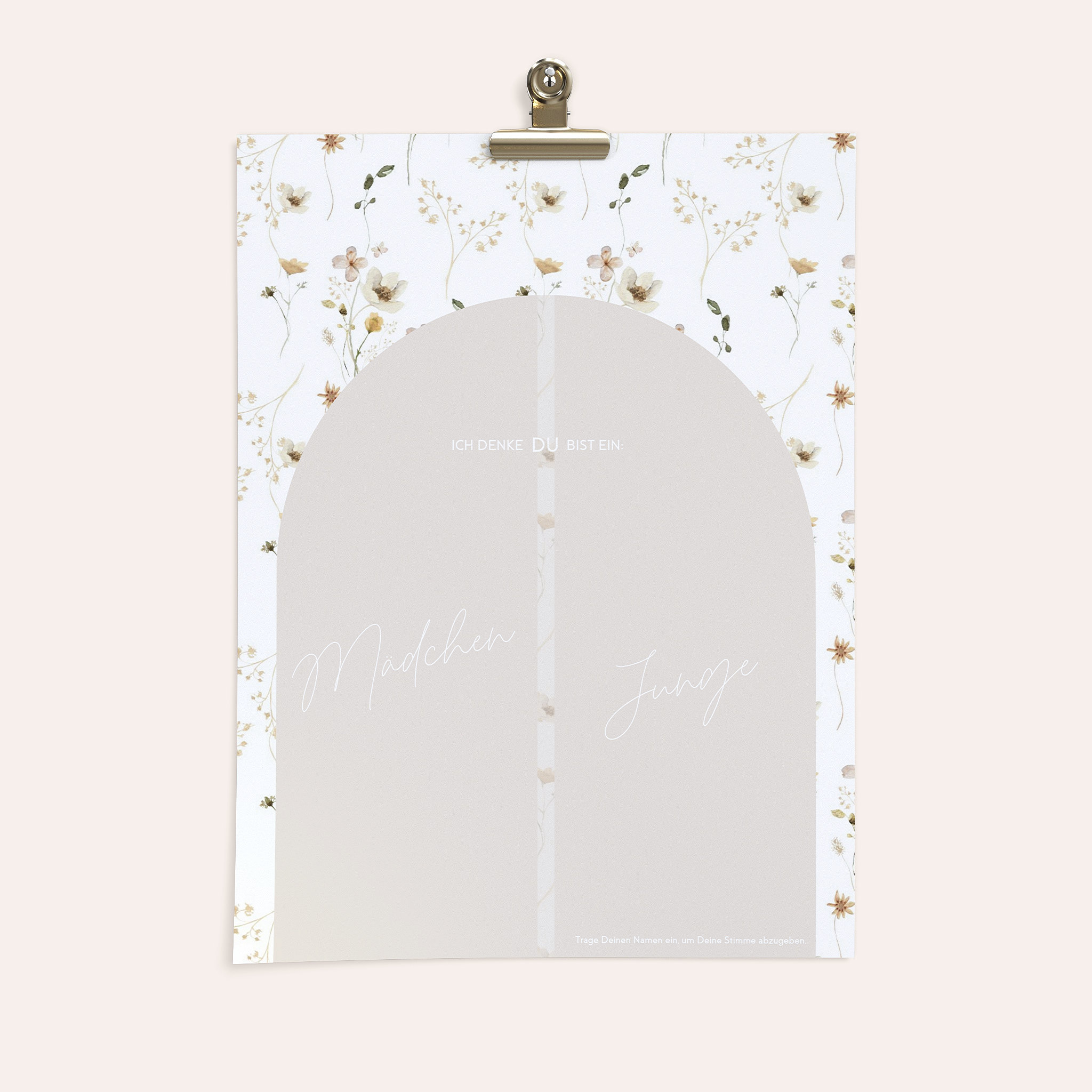 Babyparty Blumensinfonie - Gender Voting „Blumensinfonie”