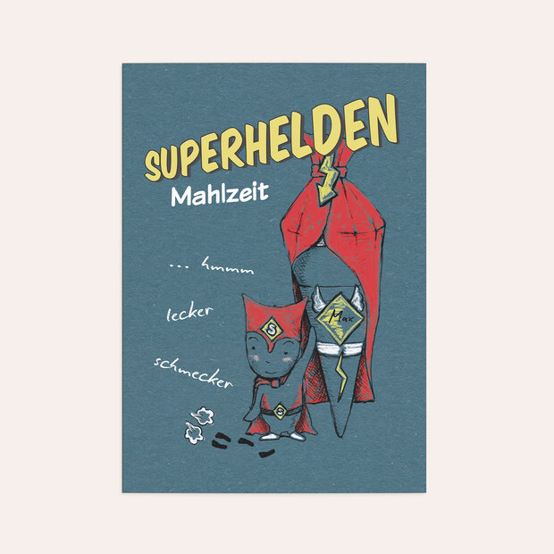 Menükarte Einschulung - Unser Superheld