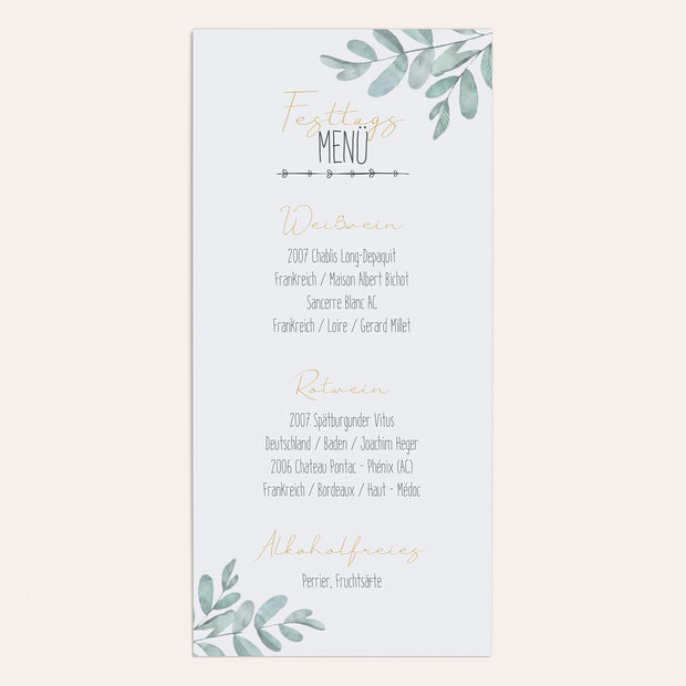 Menükarte Einschulung - Meine Zeremonie