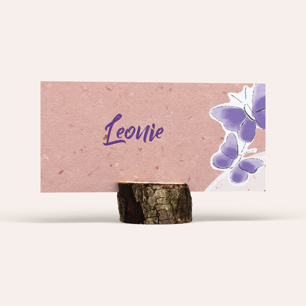 Tischkarte Einschulung - Schmetterlingstanz