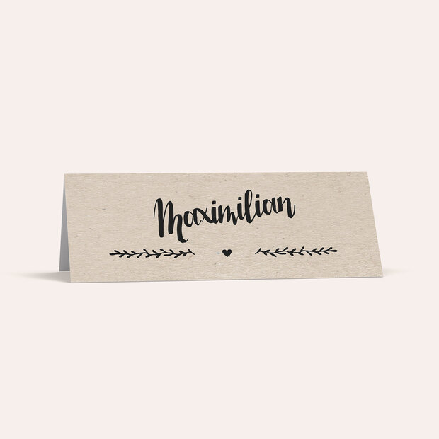 Tischkarte Einschulung - Kraftpapier