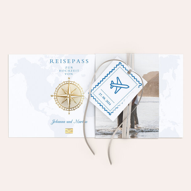 Hochzeitseinladung - Love & Travel