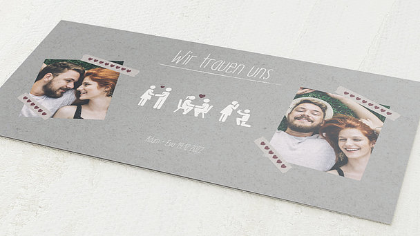 Hochzeitseinladung Bessere Halfte Detail
