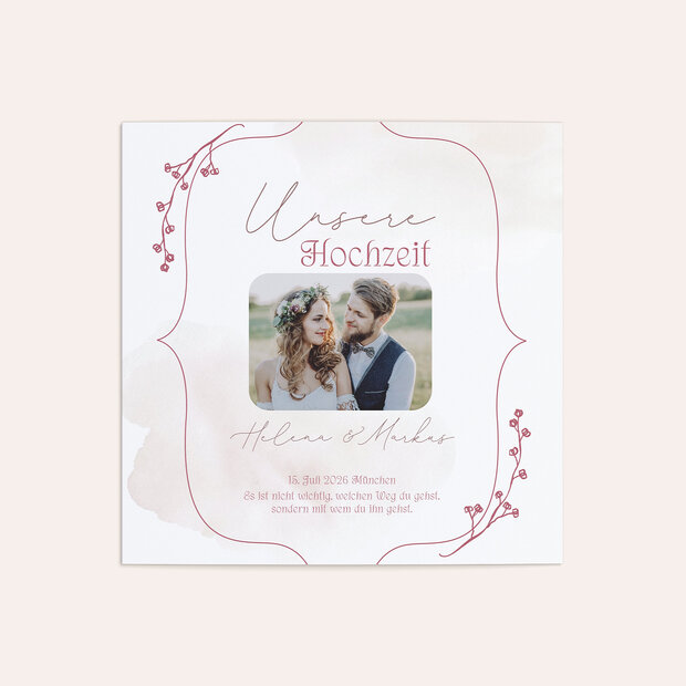 Hochzeitseinladung - Romantische Knospen