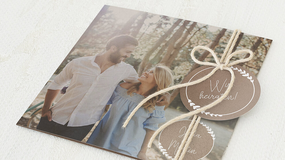 Hochzeitseinladung Freudenfunkeln Detail