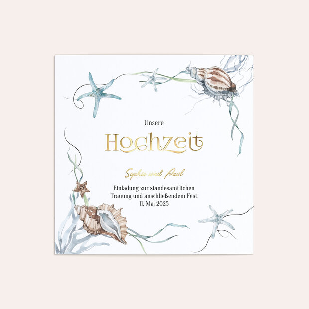 Hochzeitseinladung - Love by the Sea