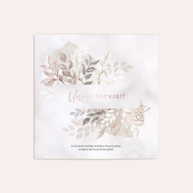 Hochzeitseinladung - Blattvariationen
