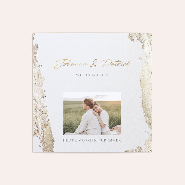 Hochzeitseinladung - Metallic Glow