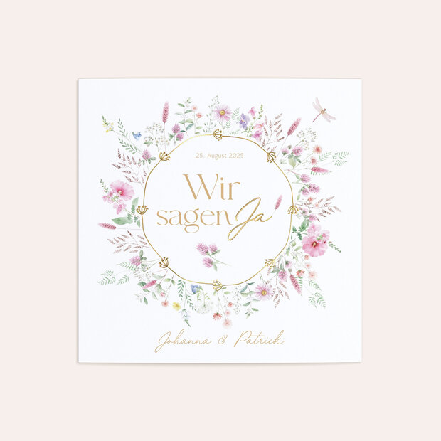 Hochzeitseinladung - Blütenversprechen