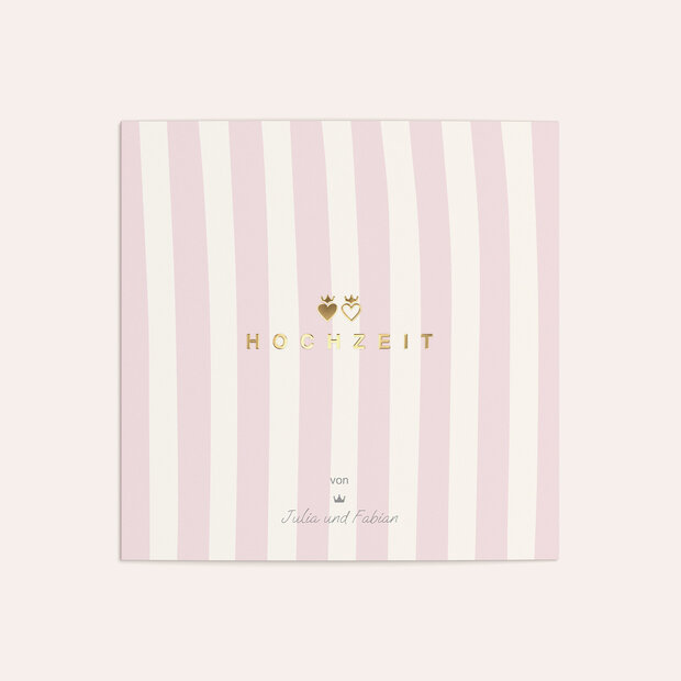 Hochzeitseinladung - Love & Stripes