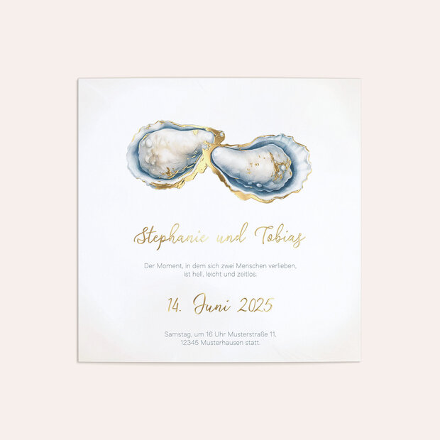 Hochzeitseinladung - Elegant Seashells