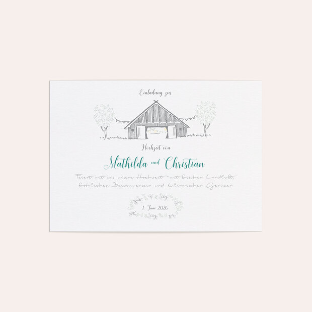 Hochzeitseinladung - Auf dem Land